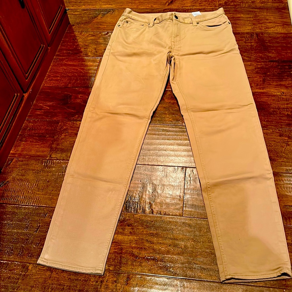 Mens Banana Republic Traveler Pant, Khaki 33x34